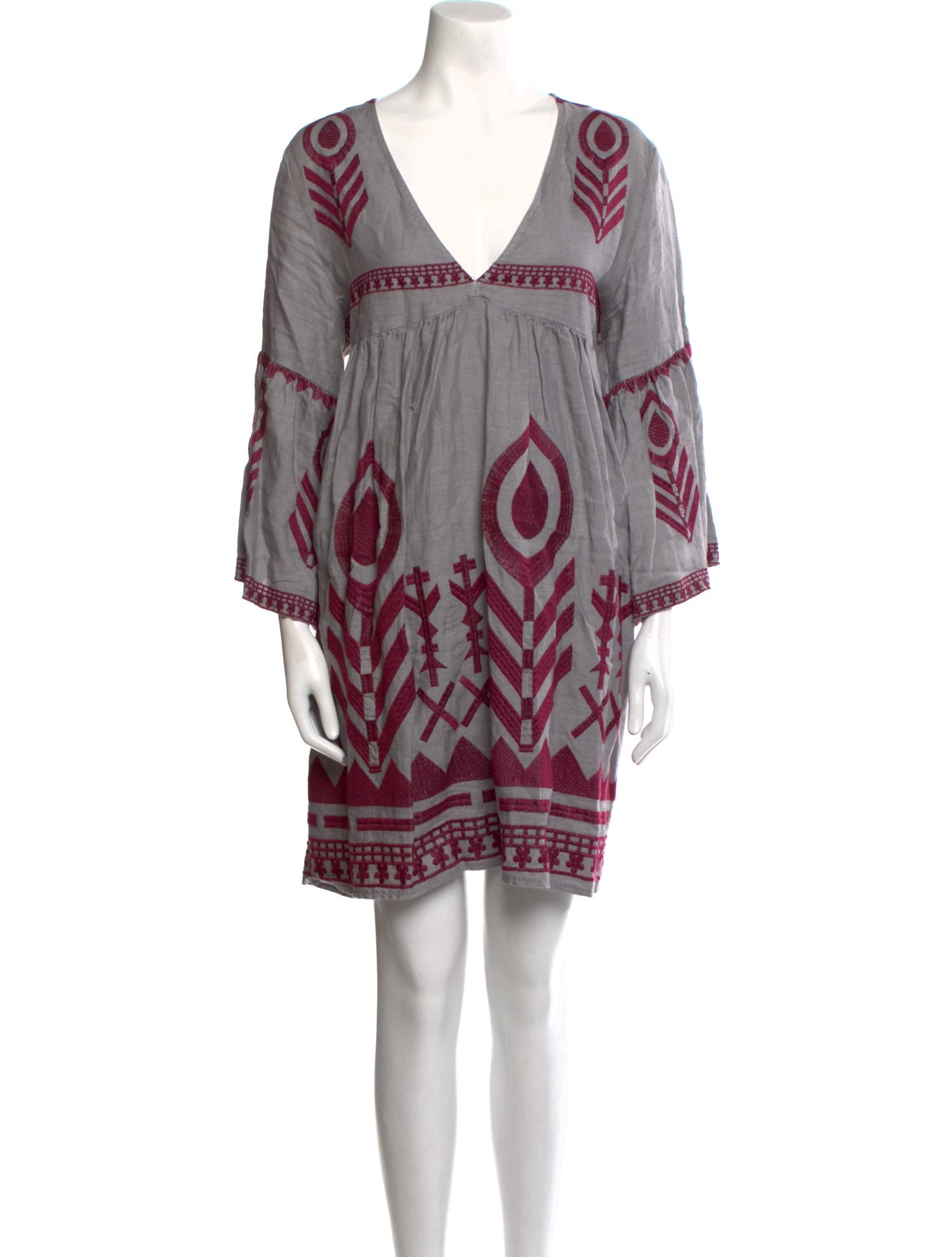 Greek Archaic Kori Linen Mini Dress