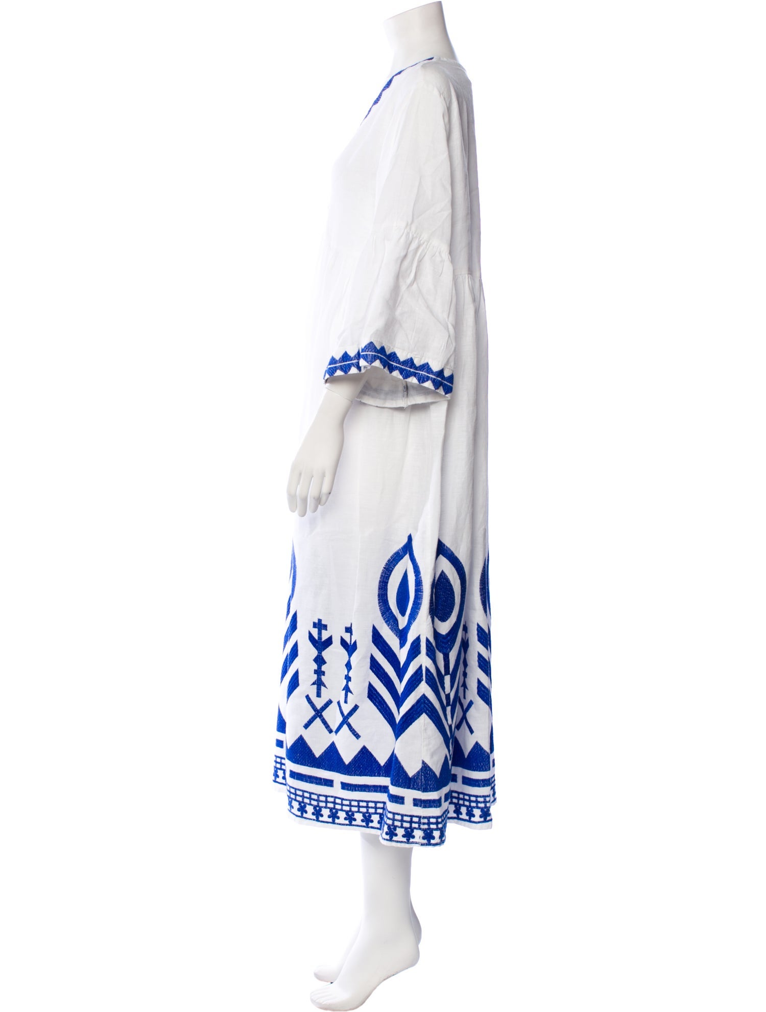 Greek Archaic Kori Linen Long Dress