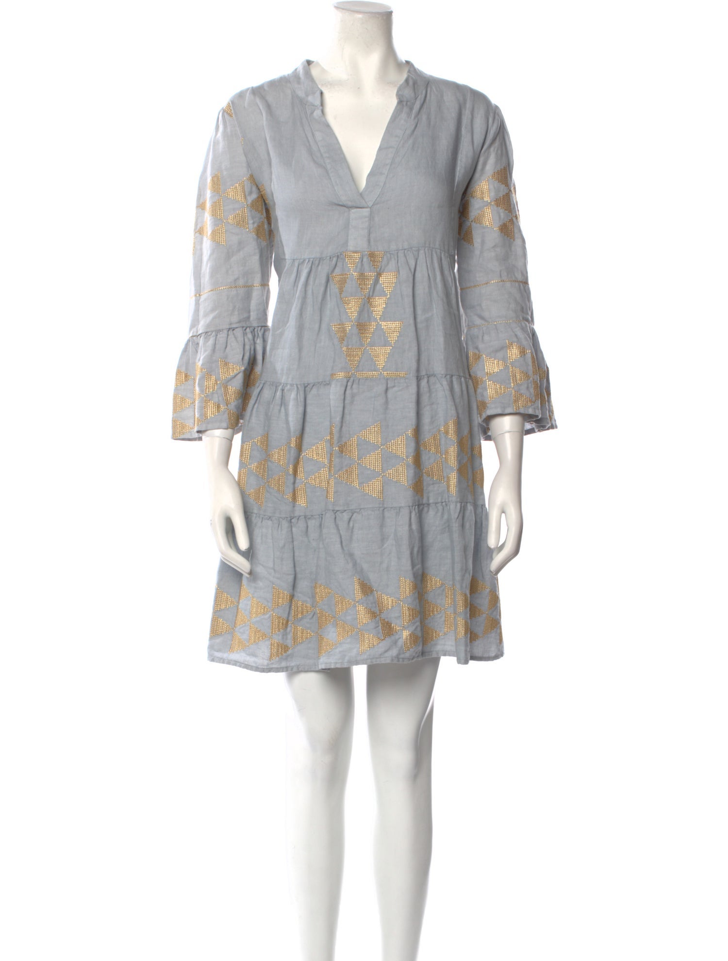 Greek Archaic Kori Linen Mini Dress