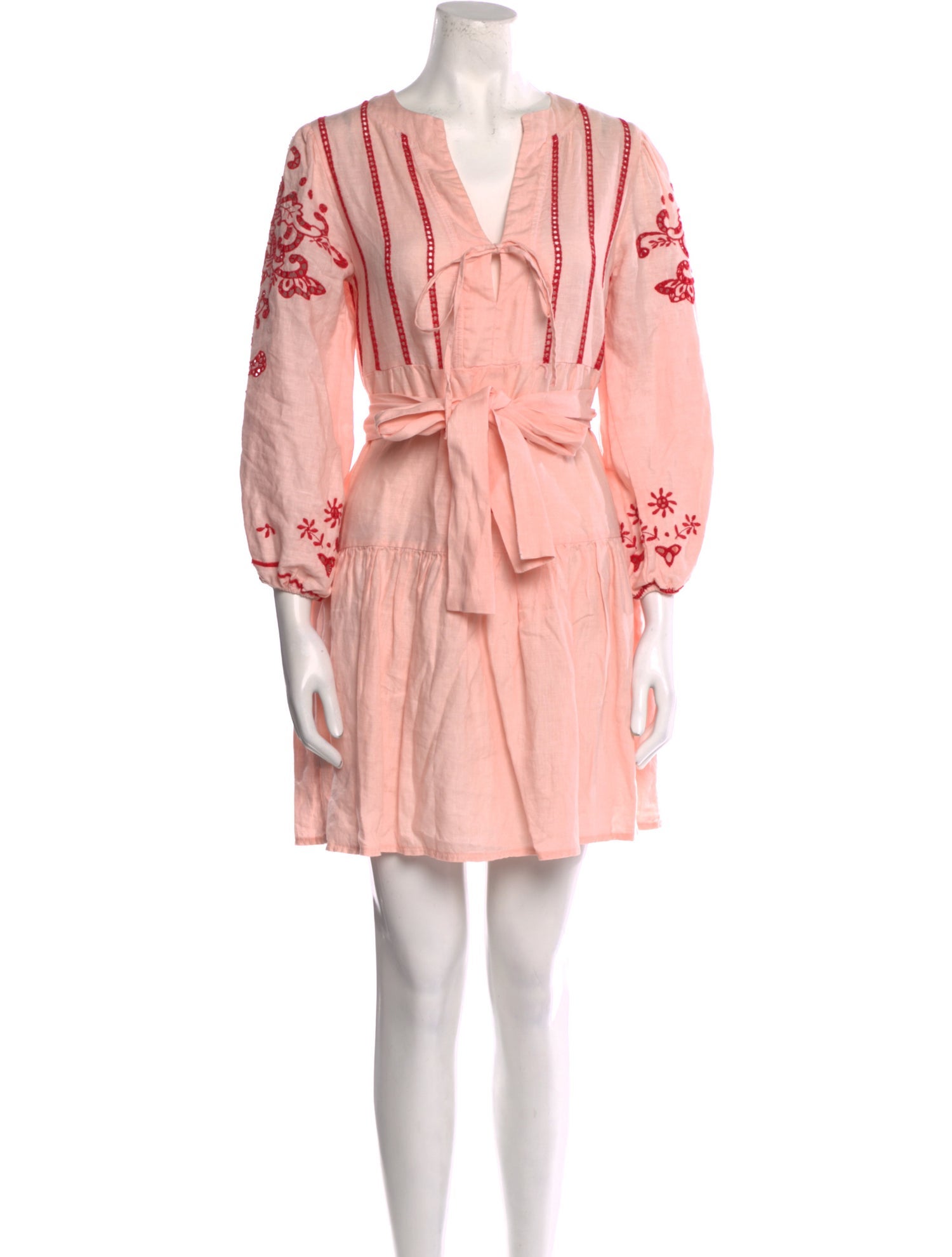 Greek Archaic Kori Linen Mini Dress