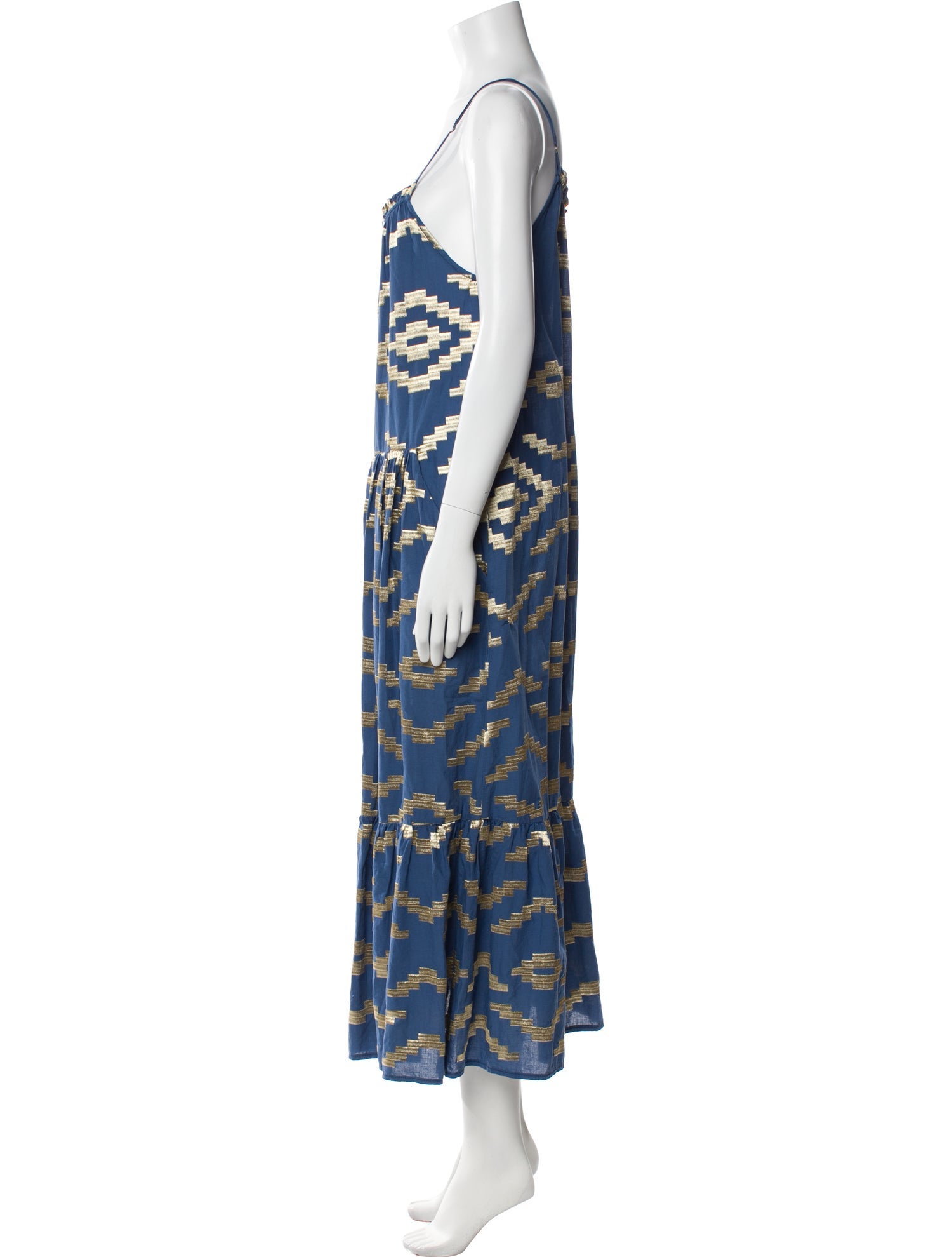 Greek Archaic Kori Printed Long Dress