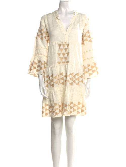 Greek Archaic Kori Linen Mini Dress