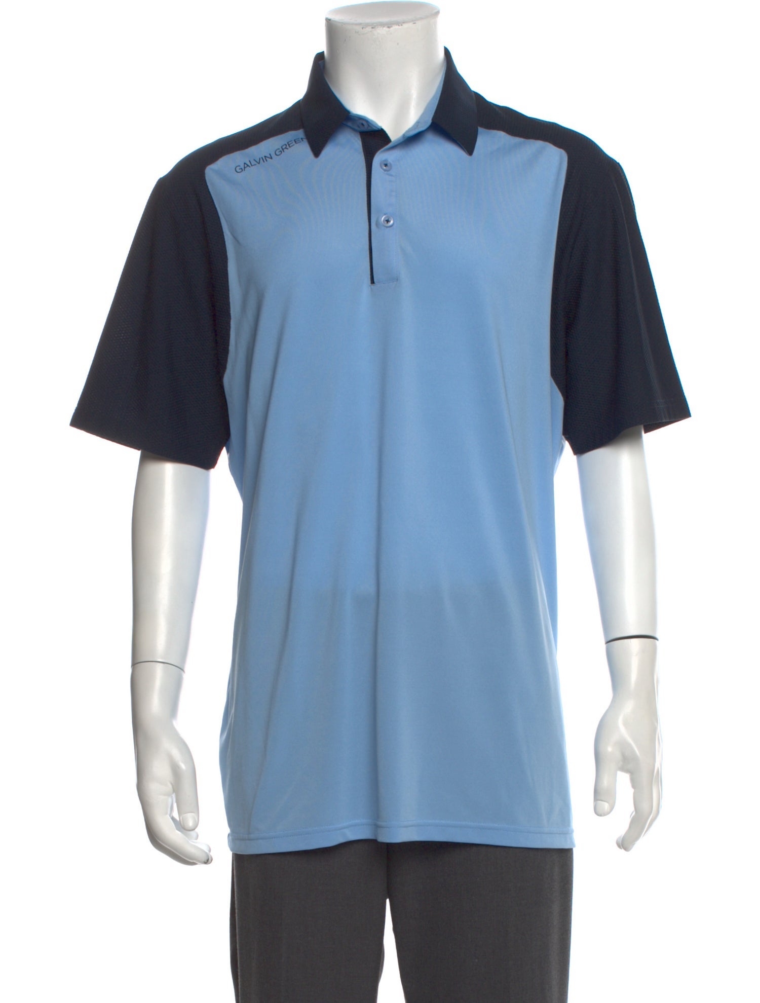 Galvin Green Colorblock Pattern Collar Polo Shirt