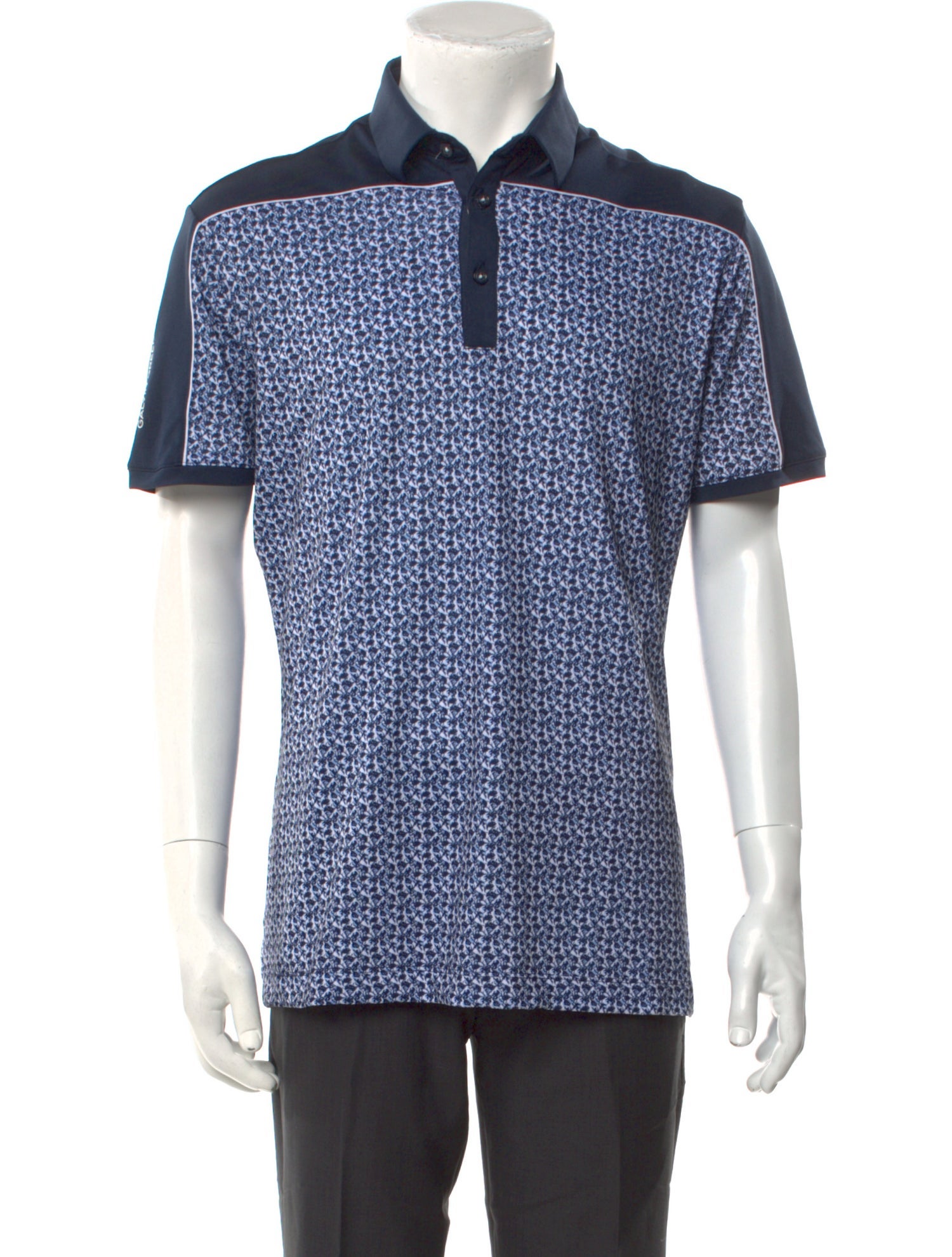 Galvin Green Printed Collar Polo Shirt