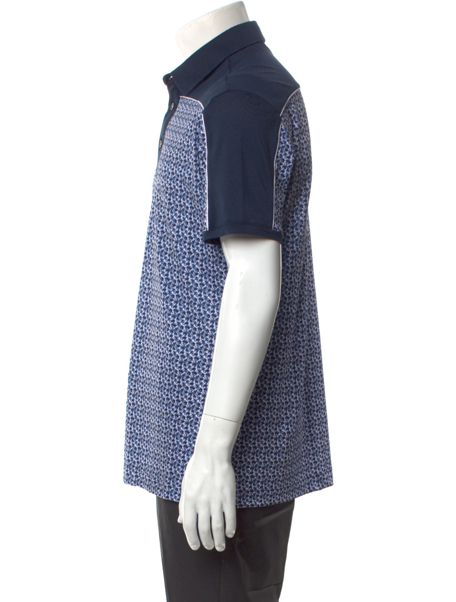 Galvin Green Printed Collar Polo Shirt