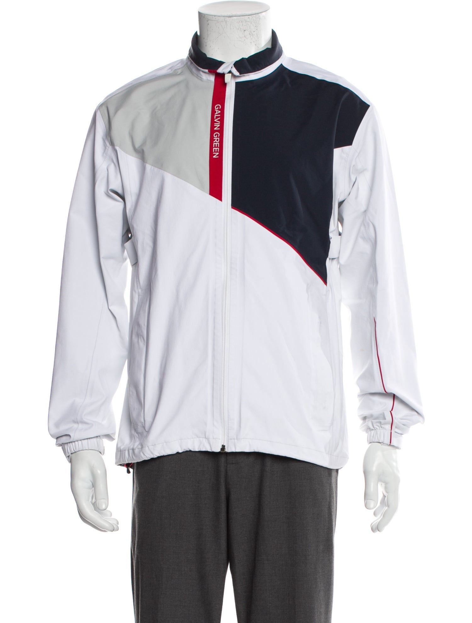 Galvin Green Colorblock Pattern Windbreaker