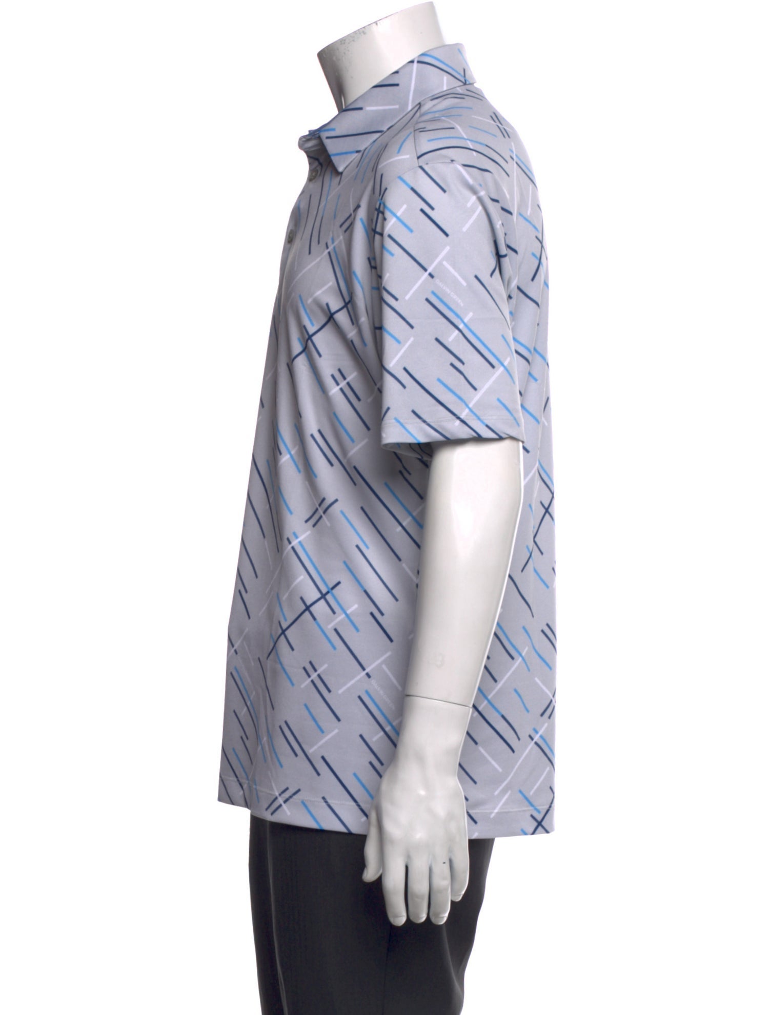 Galvin Green Striped Crew Neck Polo Shirt