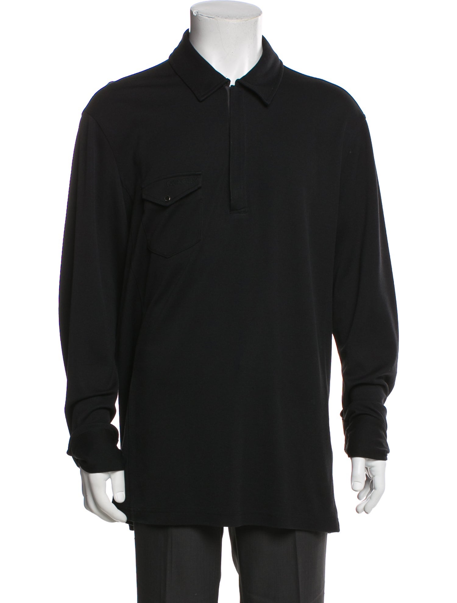 Galvin Green Collar Long Sleeve Polo Shirt