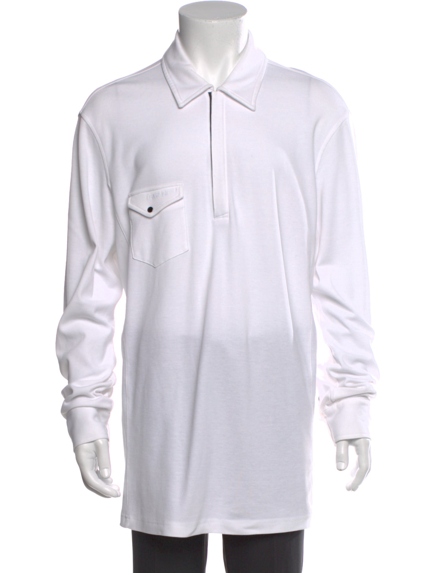 Galvin Green Collar Long Sleeve Polo Shirt