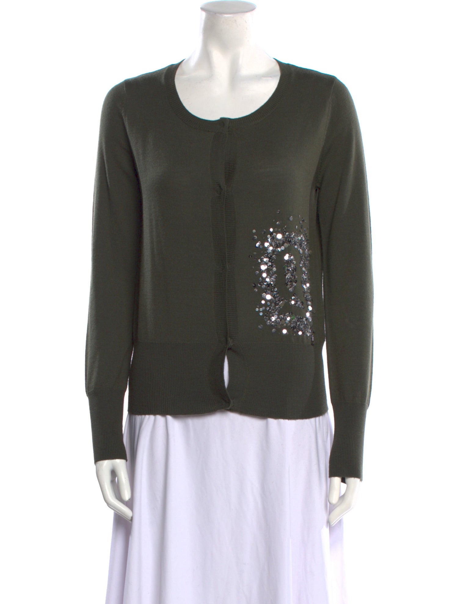 Galliano Wool Scoop Neck Sweater