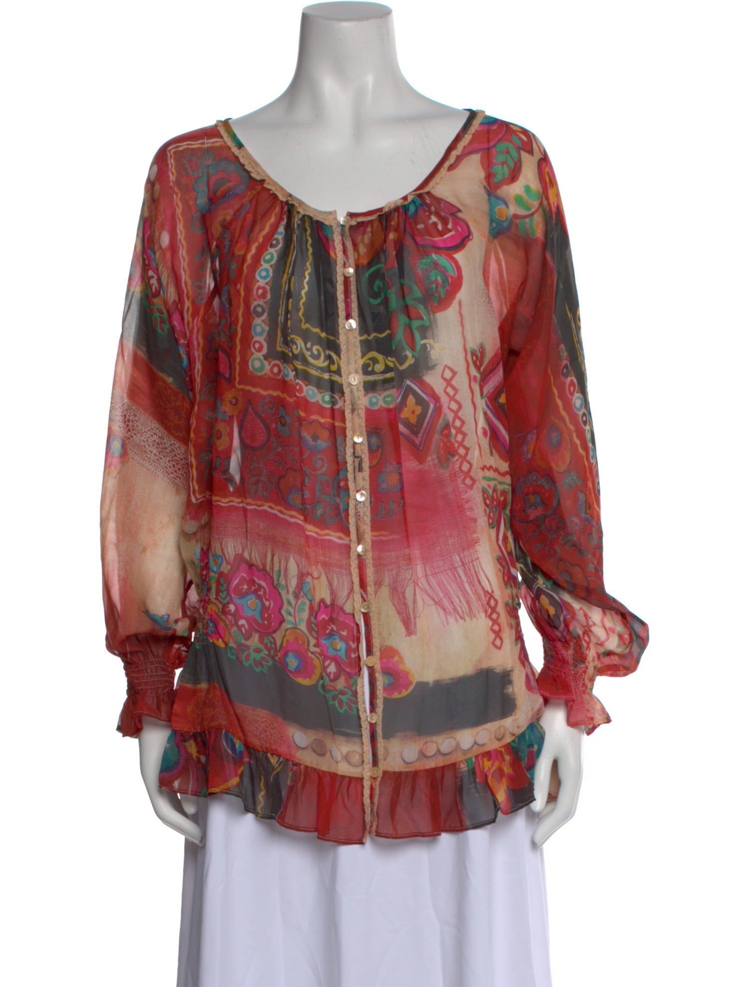 Galliano Vintage 2008 Button-Up Top