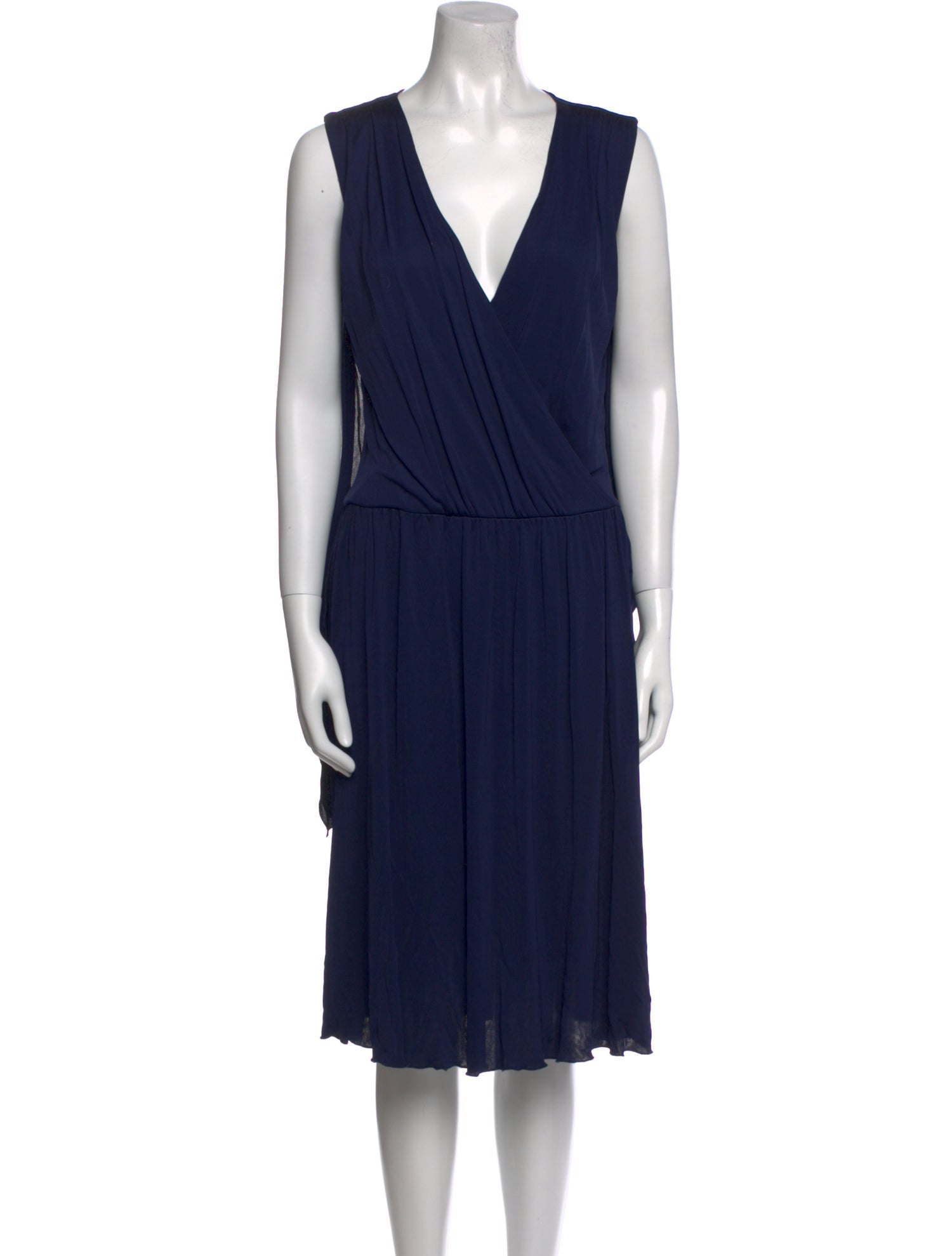 Galliano V-Neck Midi Length Dress