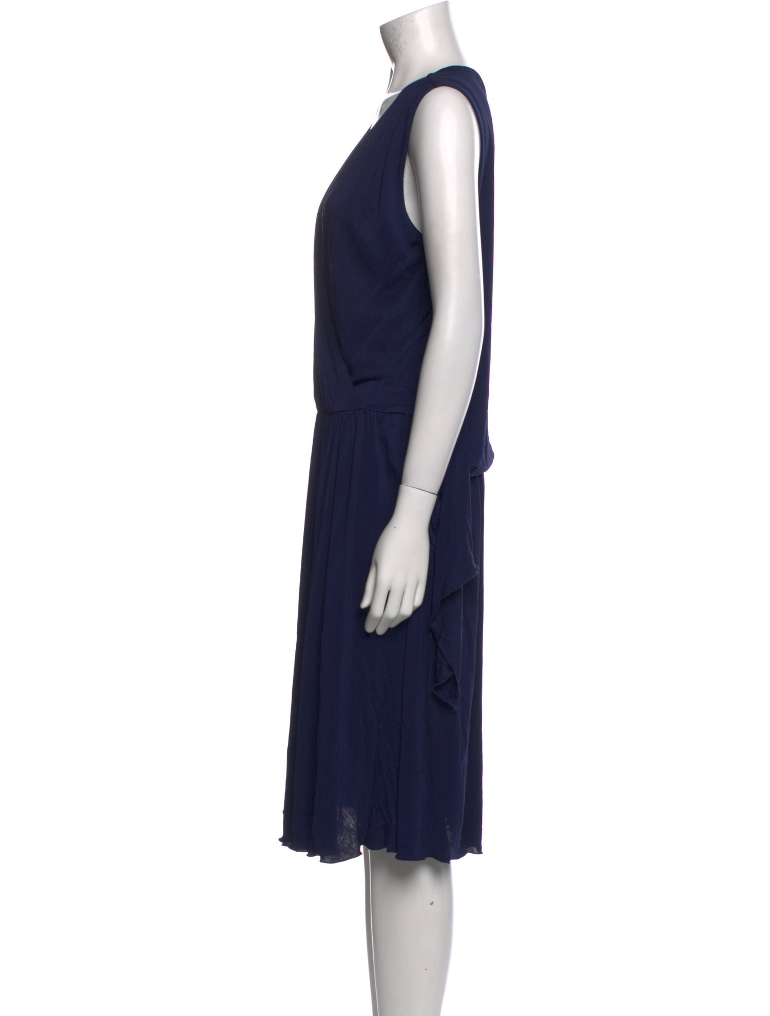 Galliano V-Neck Midi Length Dress