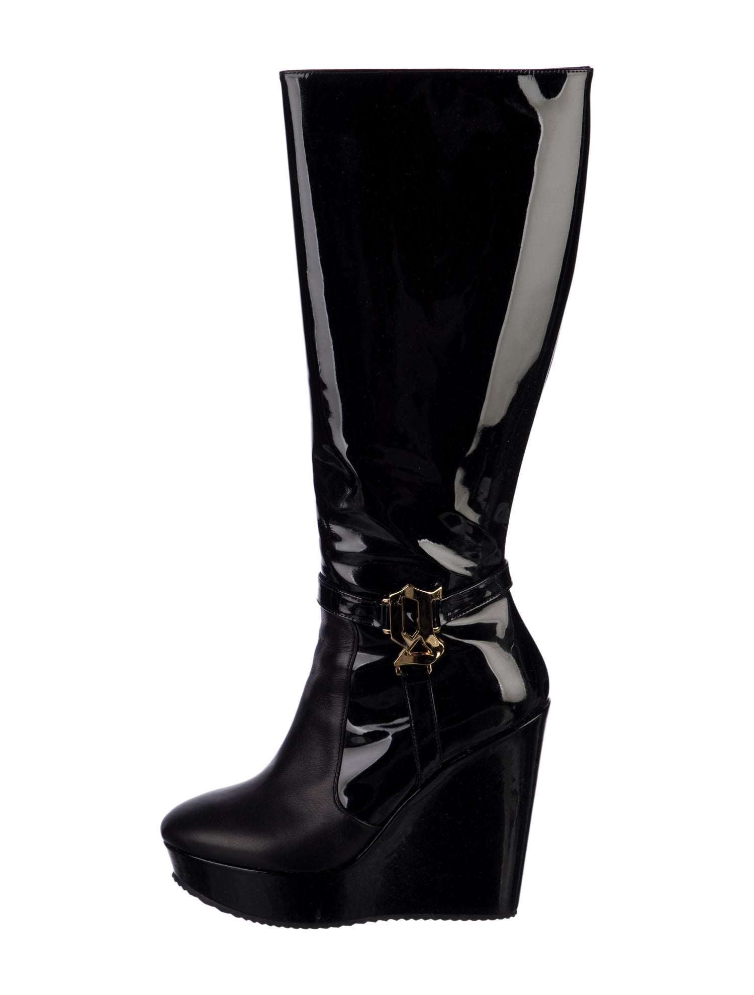 Galliano Patent Leather Rain Boots