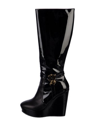 Galliano Patent Leather Rain Boots