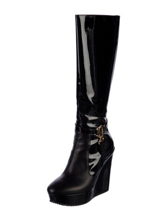 Galliano Patent Leather Rain Boots