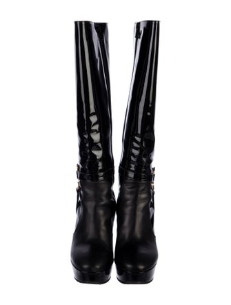 Galliano Patent Leather Rain Boots