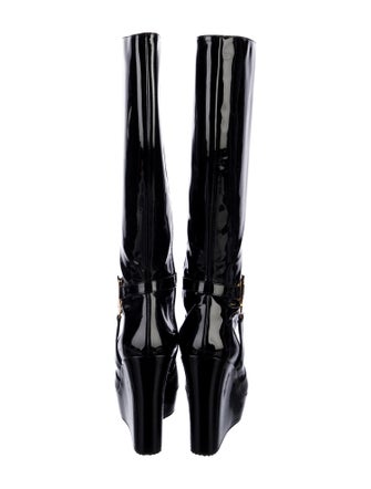 Galliano Patent Leather Rain Boots