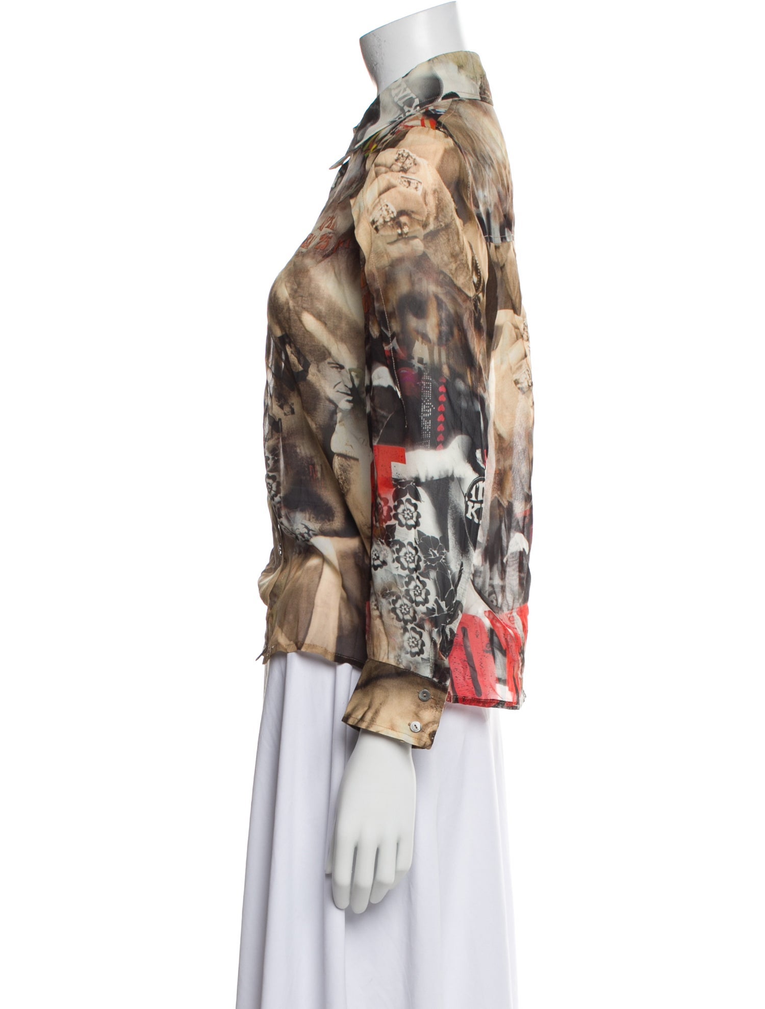 Galliano Vintage 2010's Button-Up Top