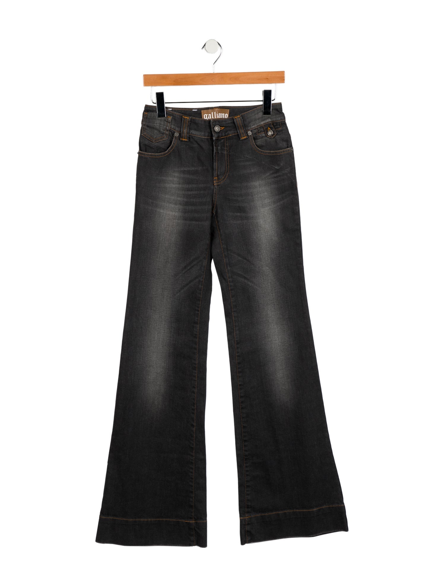 Galliano Low-Rise Wide Leg Jeans w/ Tags