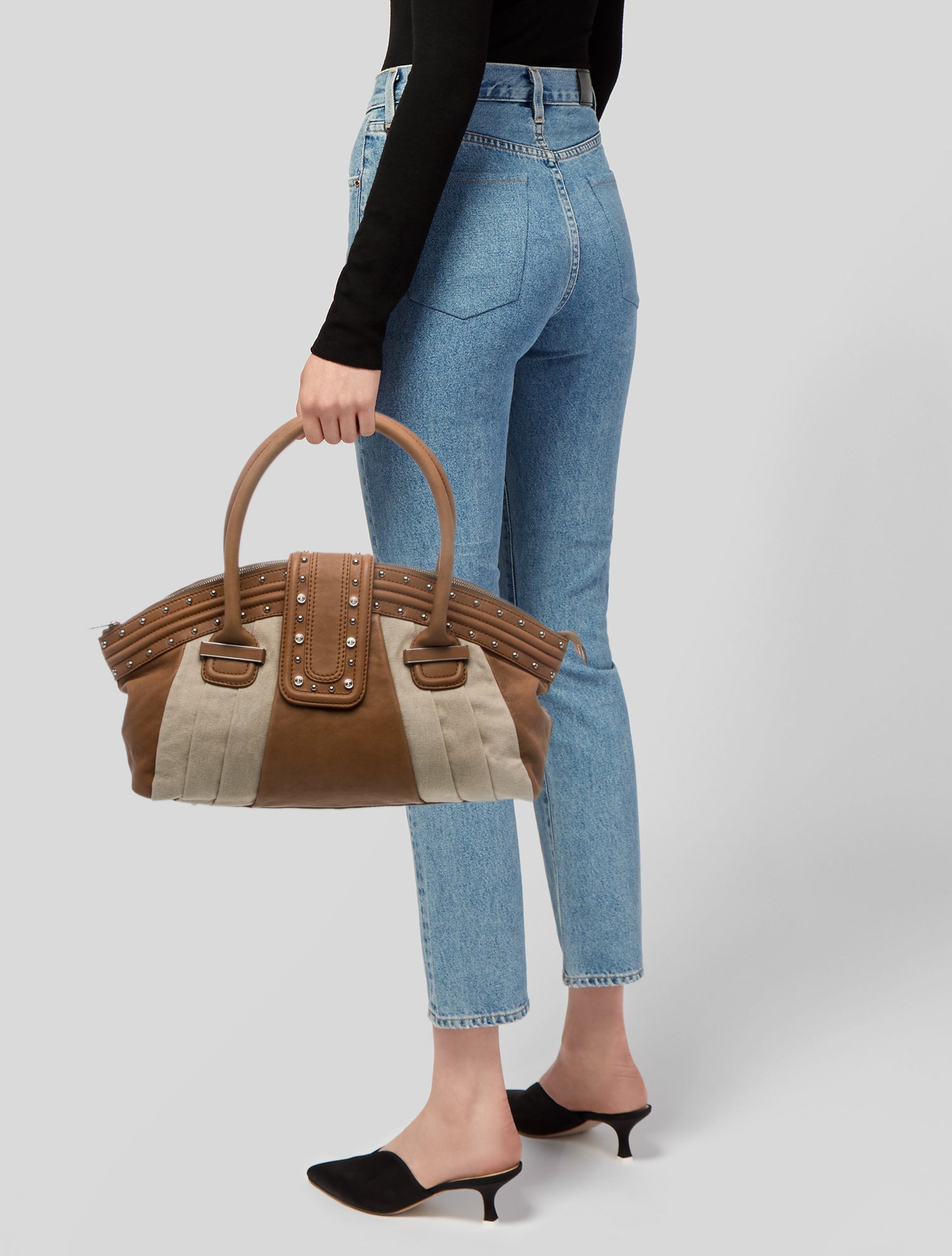 Galliano Canvas Top Handle Bag