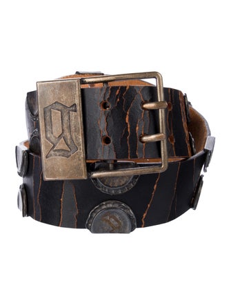 Galliano Wide Leather Belt