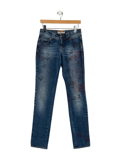 Galliano Mid-Rise Straight Leg Jeans