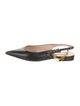 Galliano Leather Chain-Link Accents Slingback Flats
