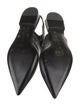 Galliano Leather Chain-Link Accents Slingback Flats