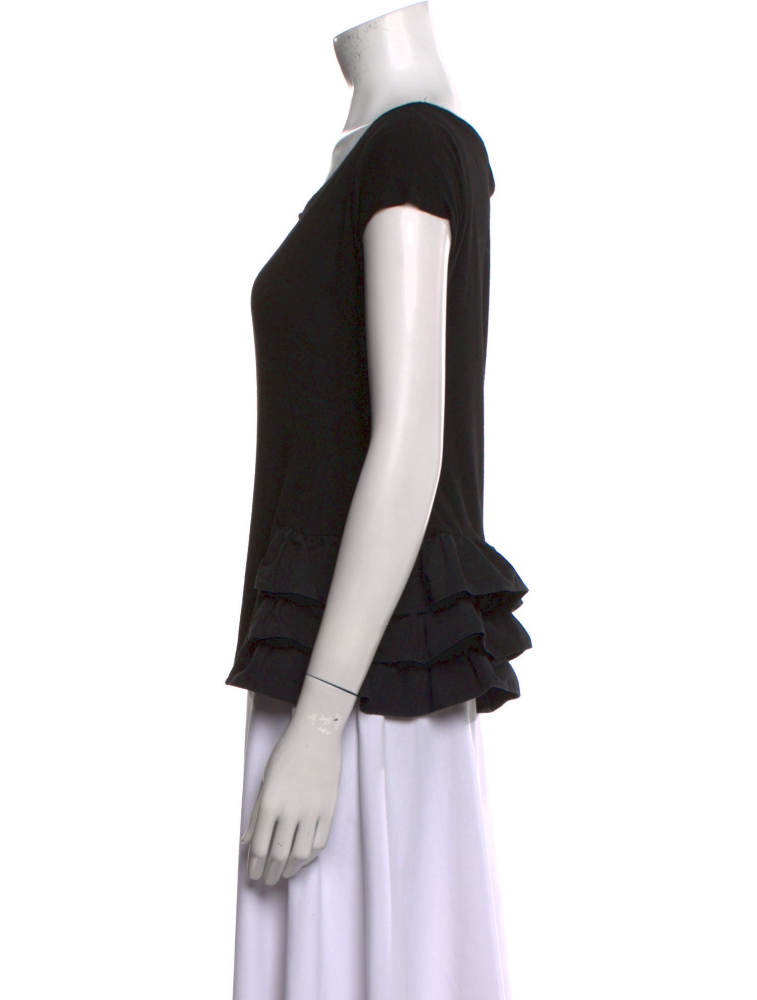 Galliano Scoop Neck Short Sleeve T-Shirt