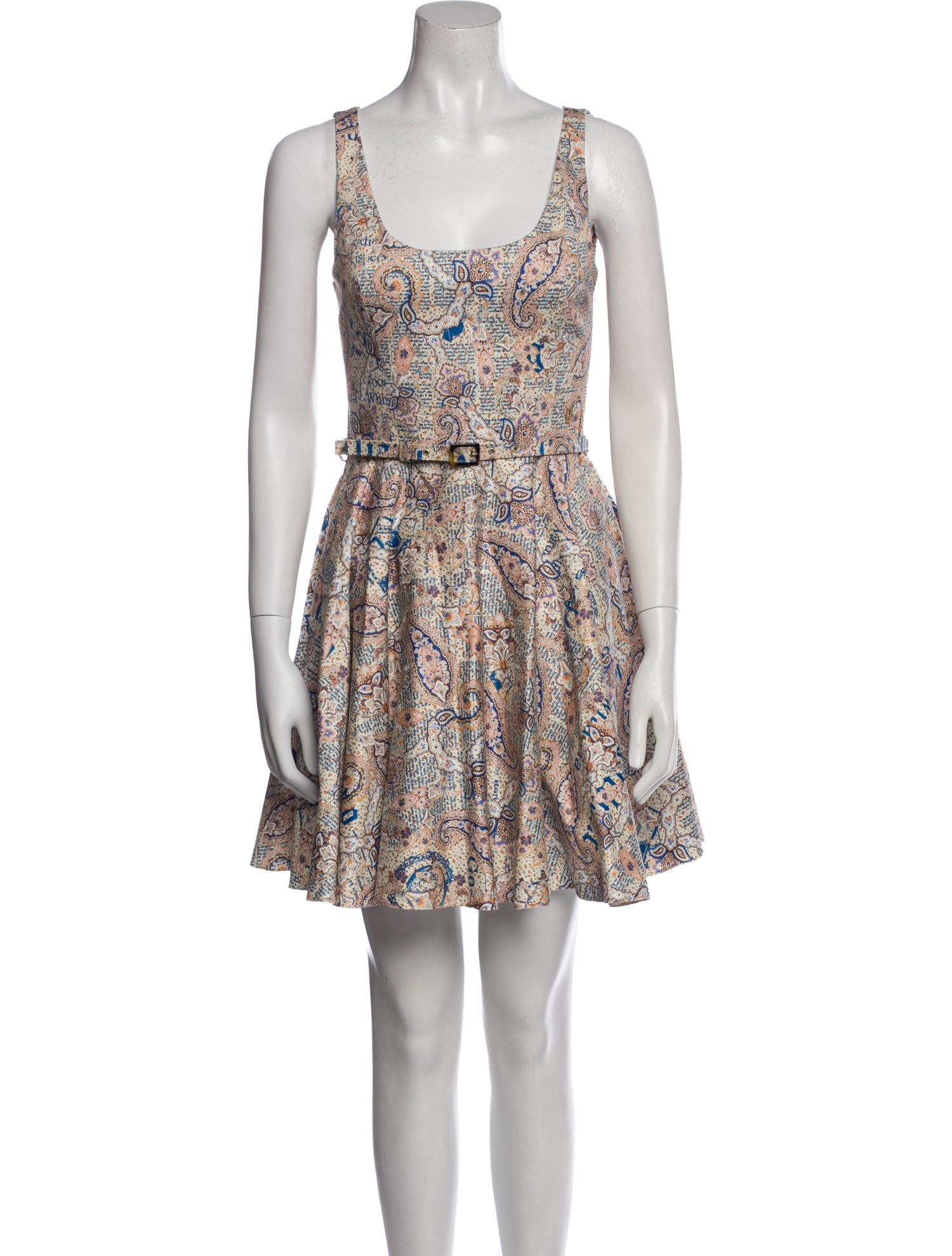 Galliano Printed Mini Dress
