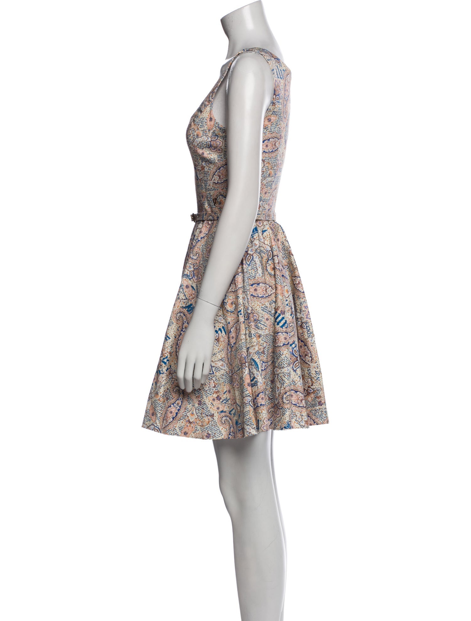 Galliano Printed Mini Dress