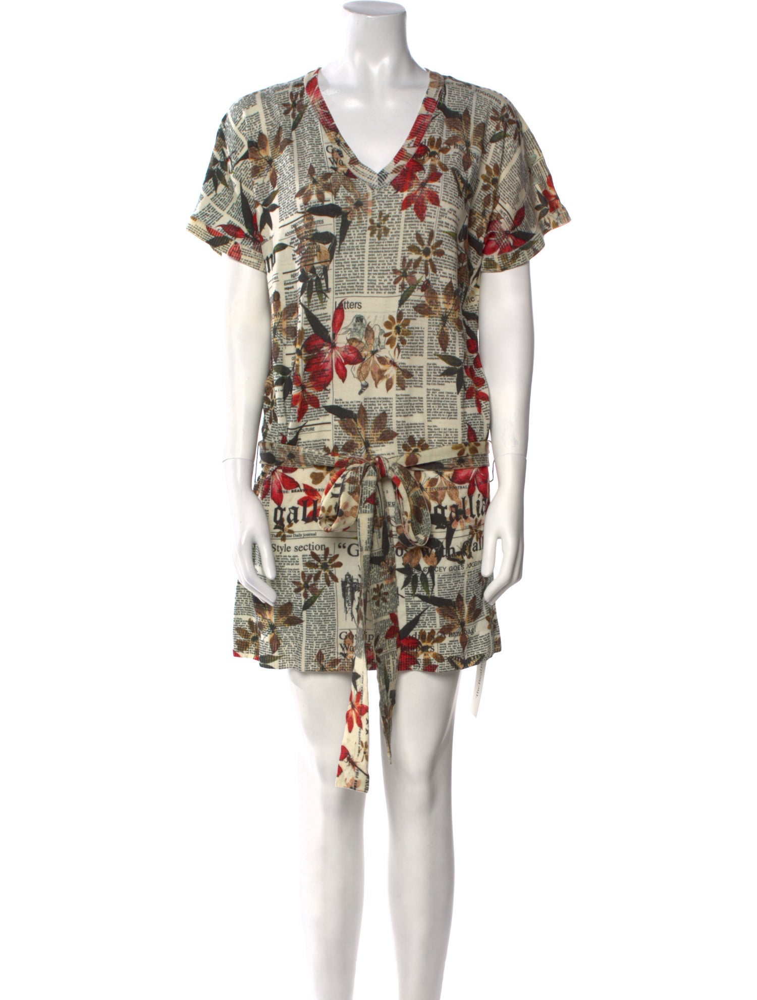 Galliano Merino Wool Mini Dress w/ Tags