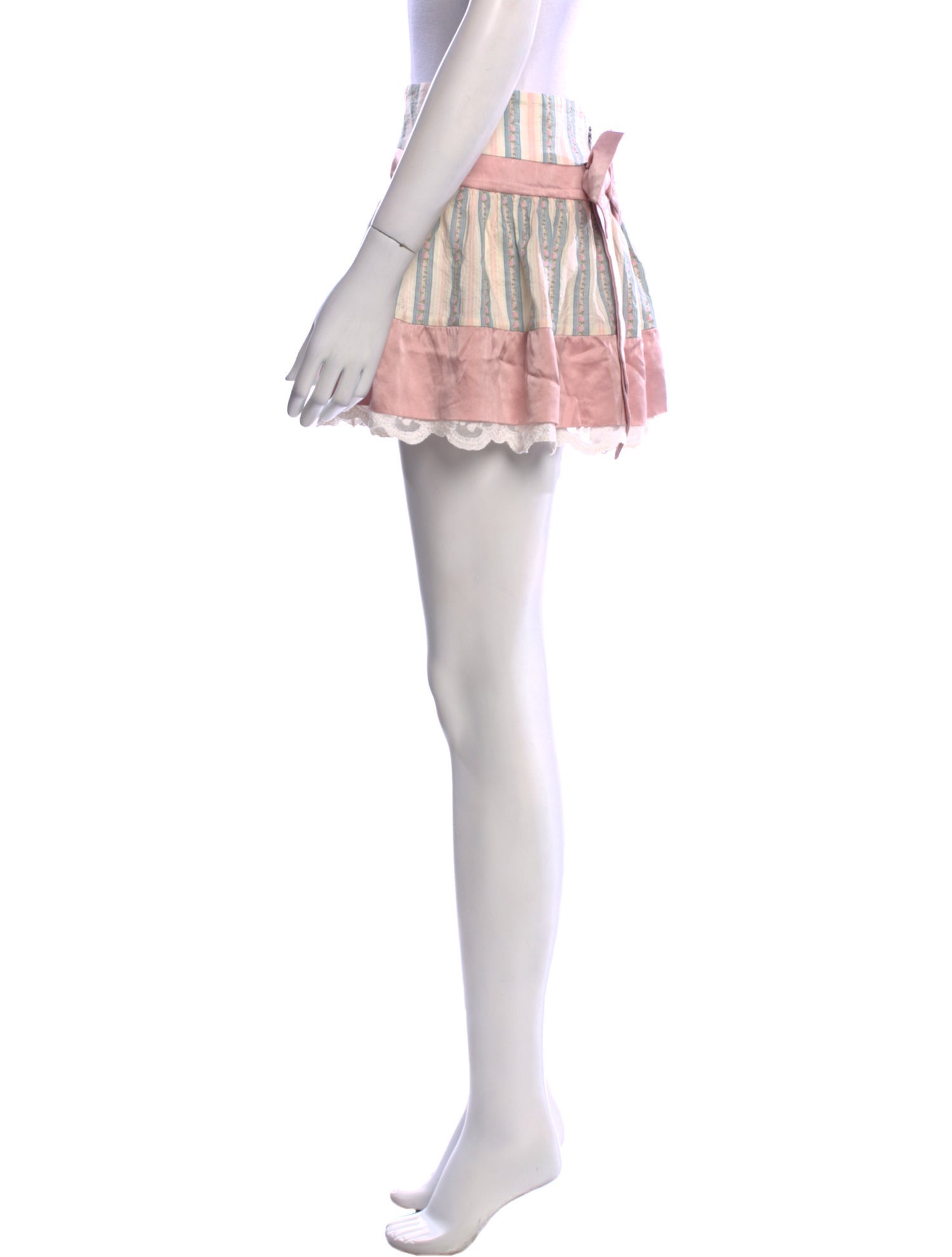 Galliano Printed Mini Skirt