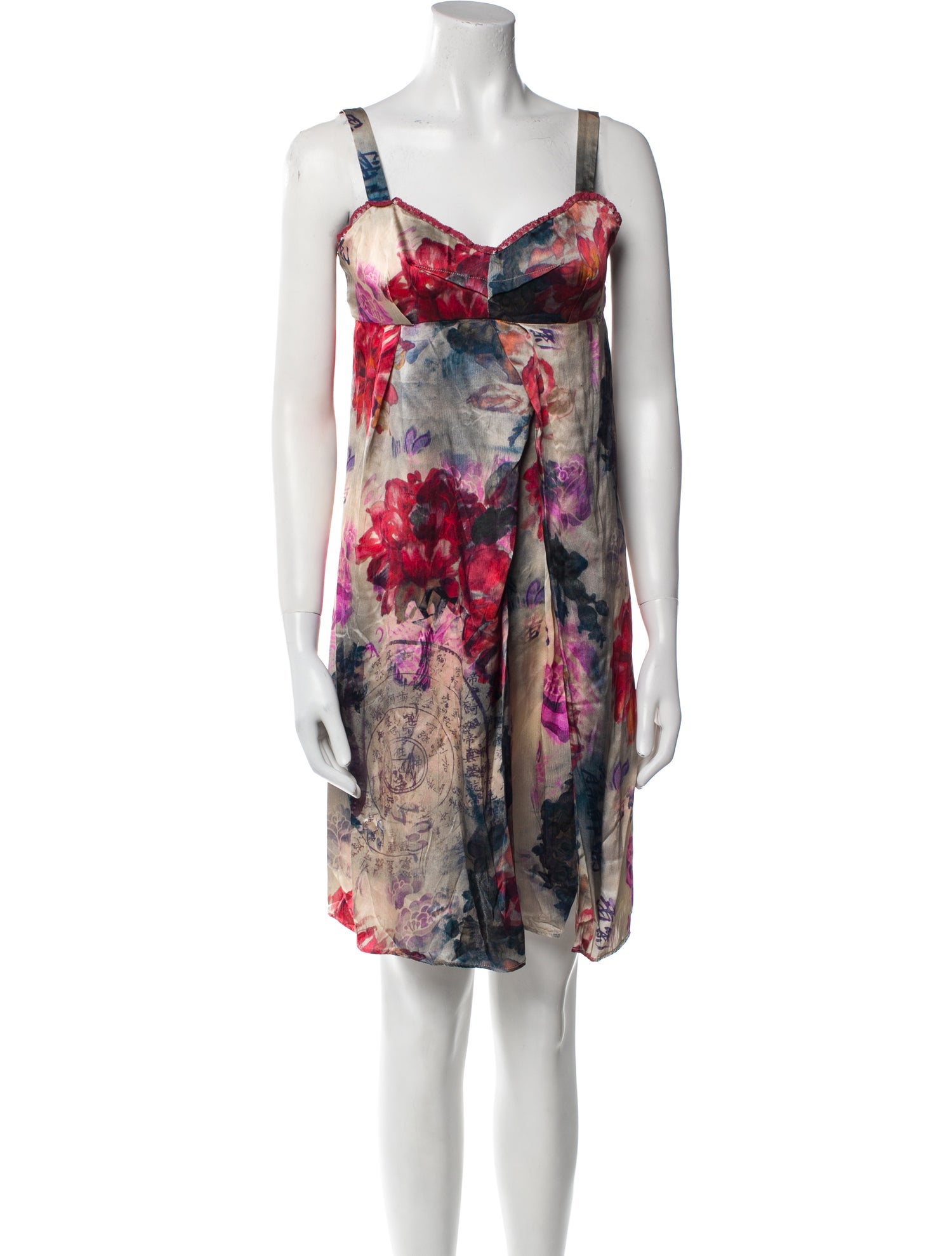 Galliano Silk Knee-Length Dress