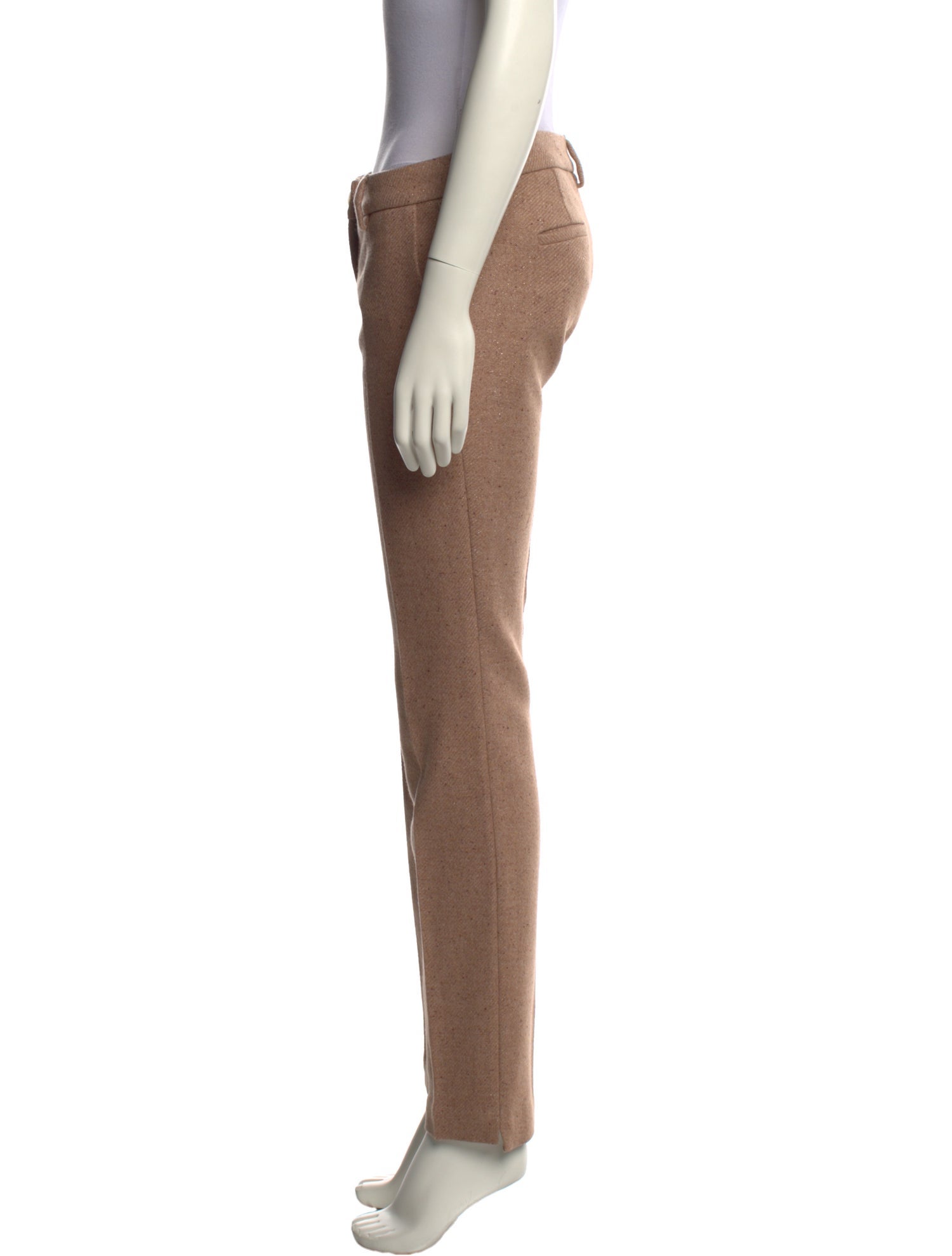 Galliano Virgin Wool Straight Leg Pants