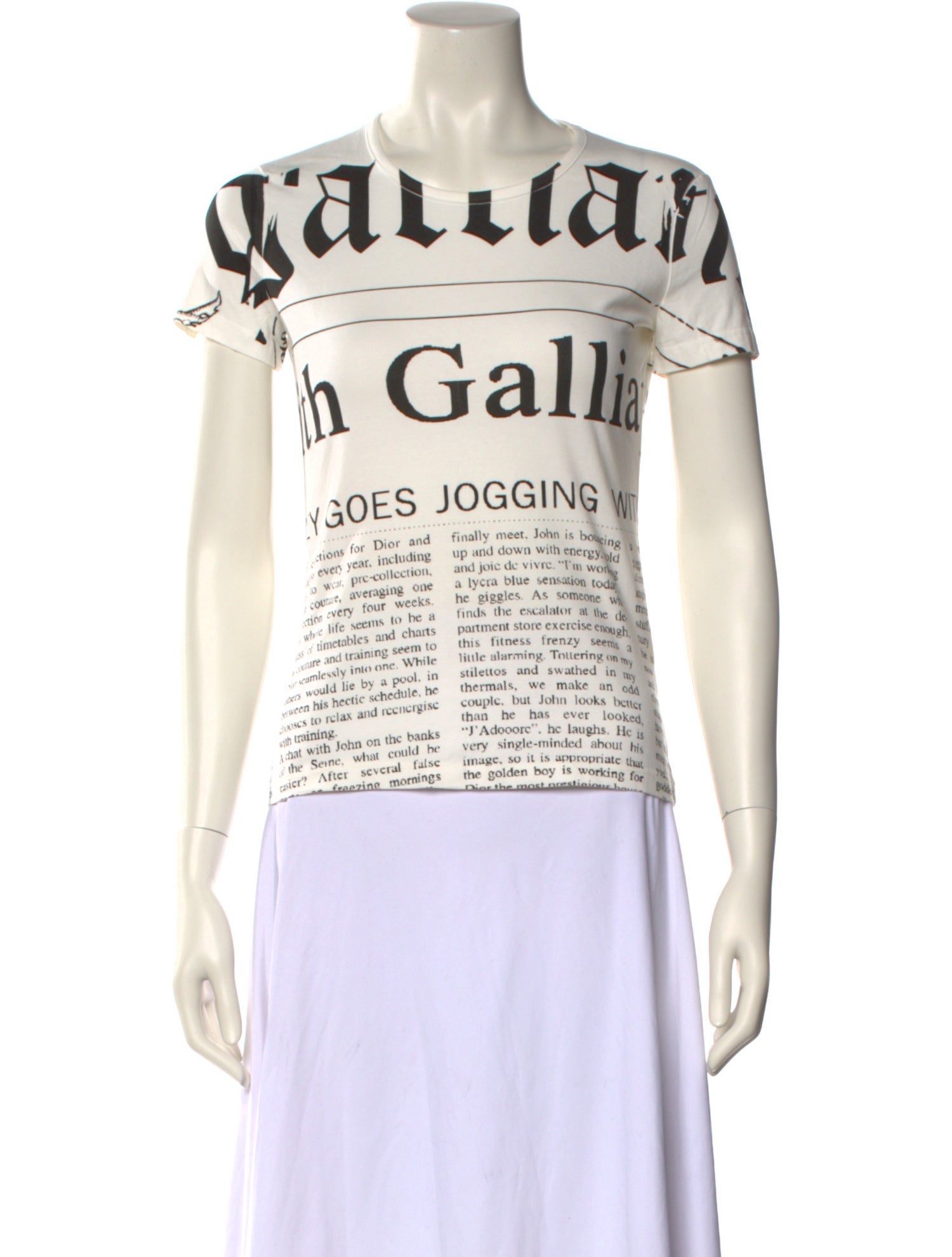 Galliano Graphic Print Crew Neck T-Shirt