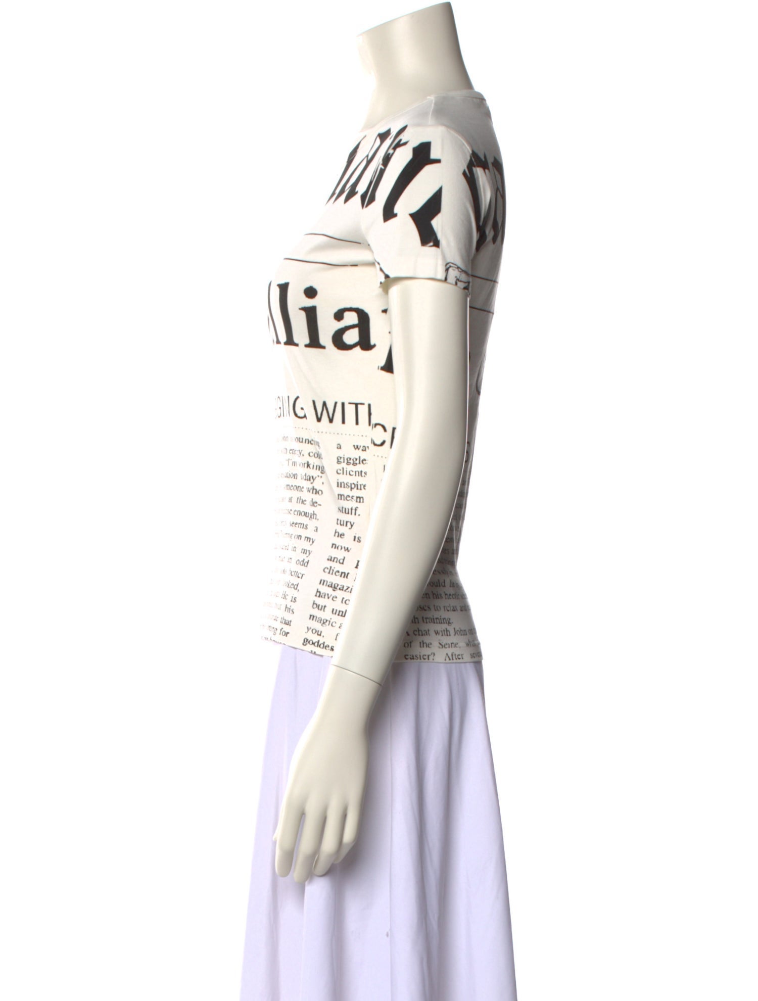 Galliano Graphic Print Crew Neck T-Shirt