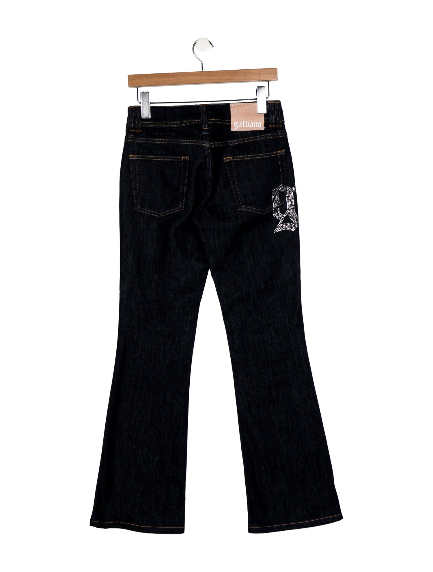 Galliano Mid-Rise Wide Leg Jeans
