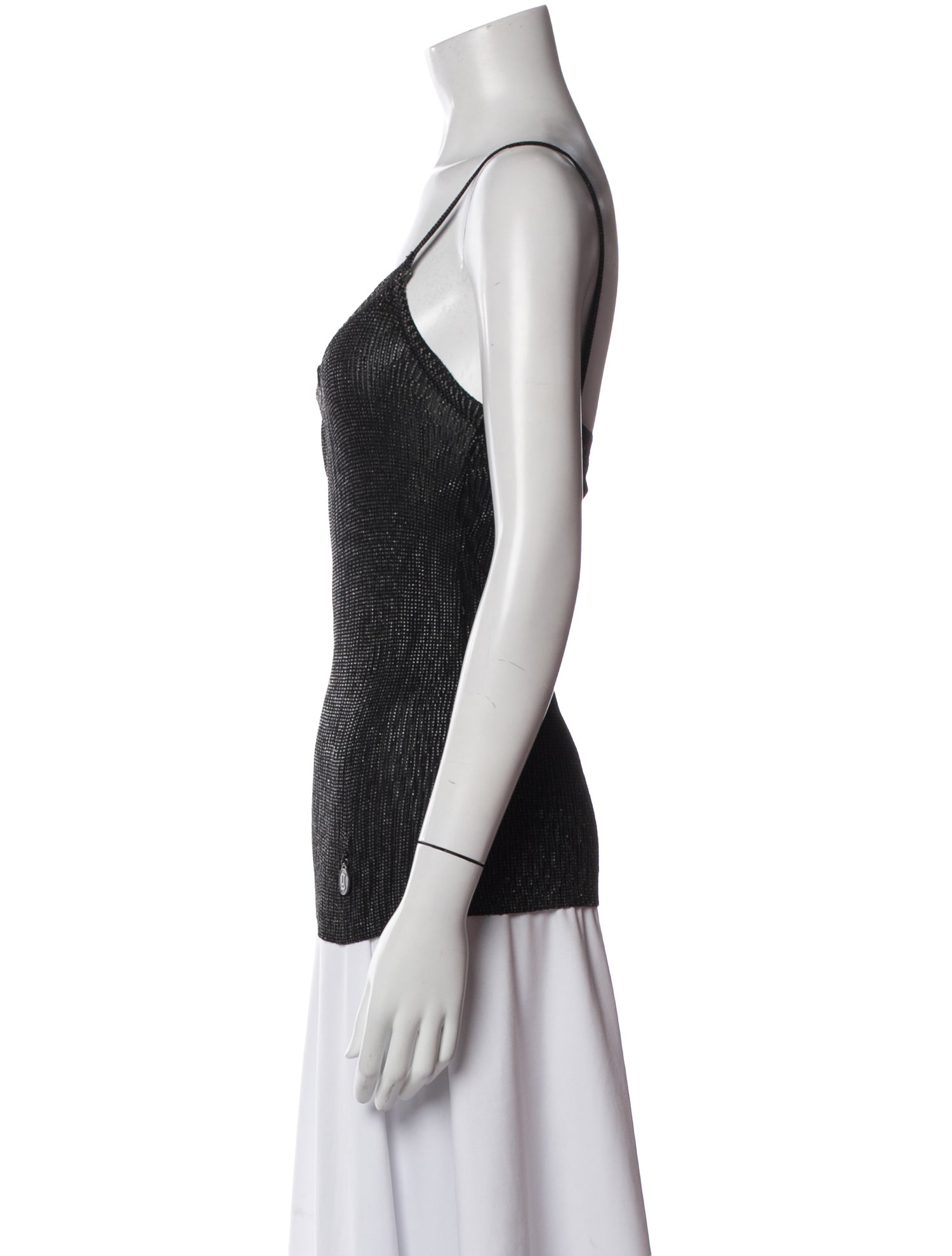 Galliano Scoop Neck Sleeveless Top