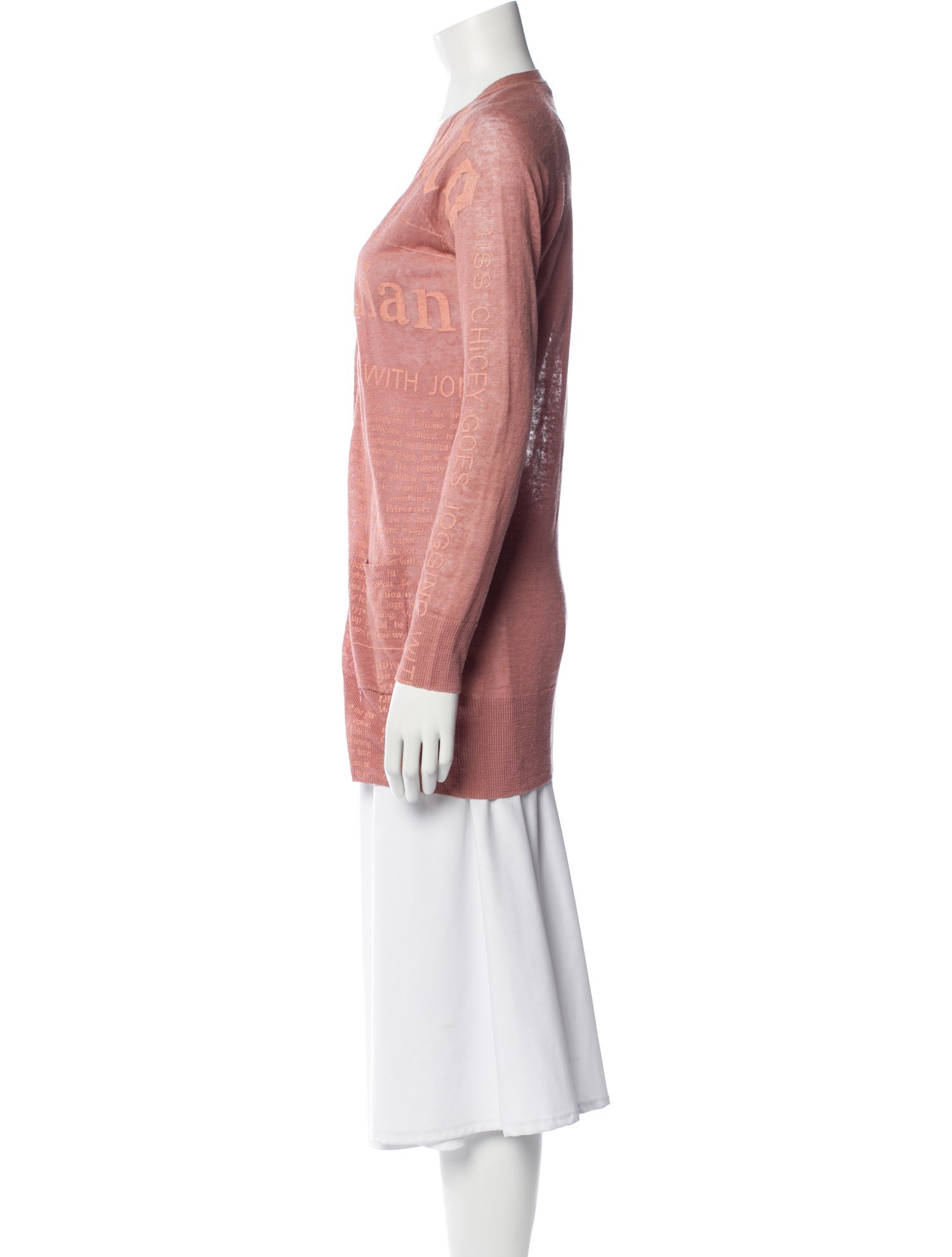Galliano Linen V-Neck Sweater