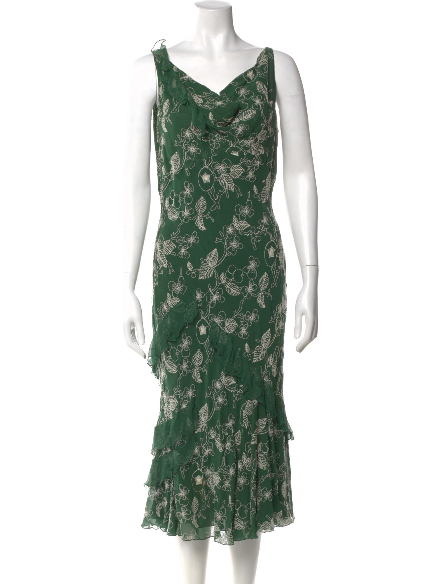 Galliano Silk Midi Length Dress