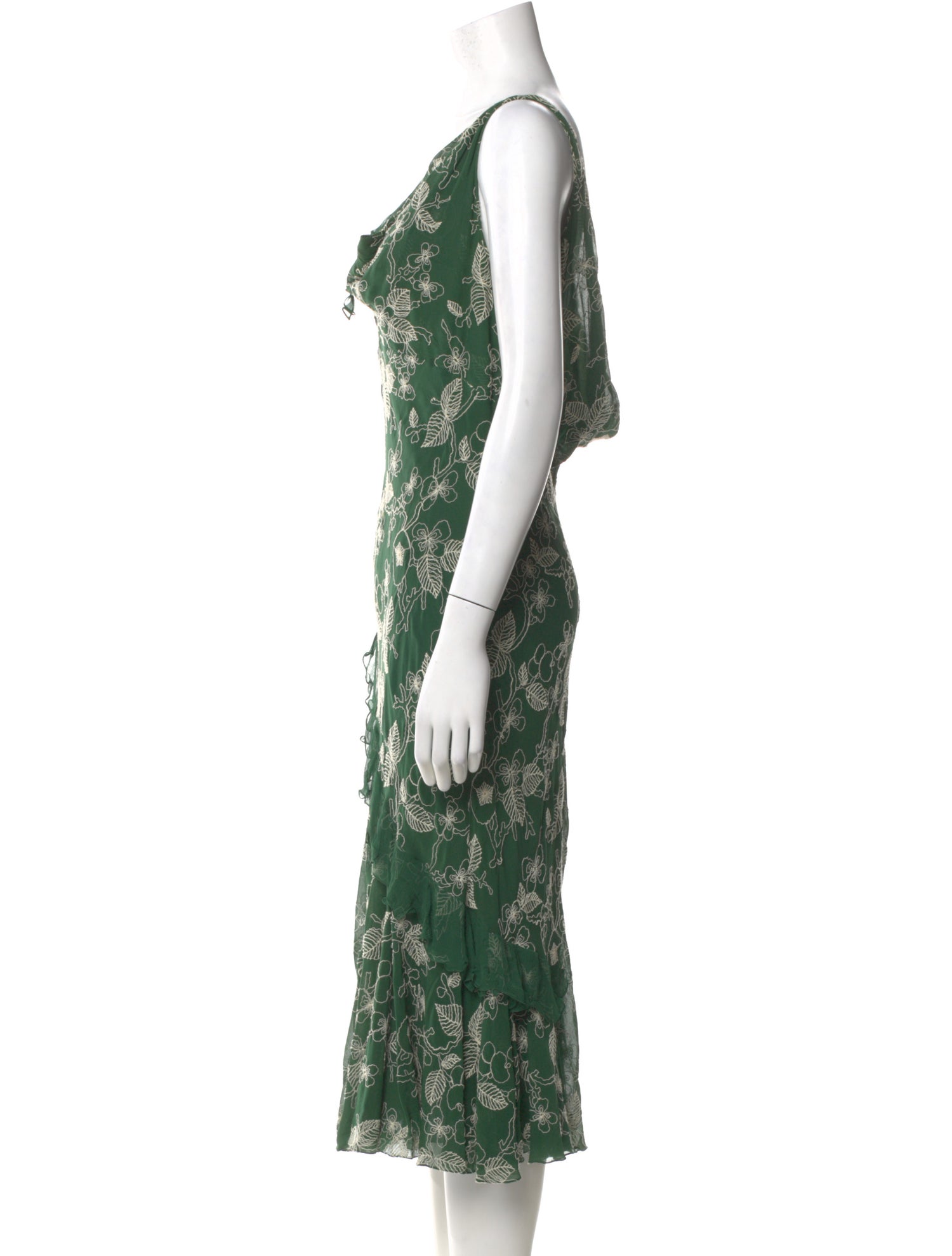 Galliano Silk Midi Length Dress