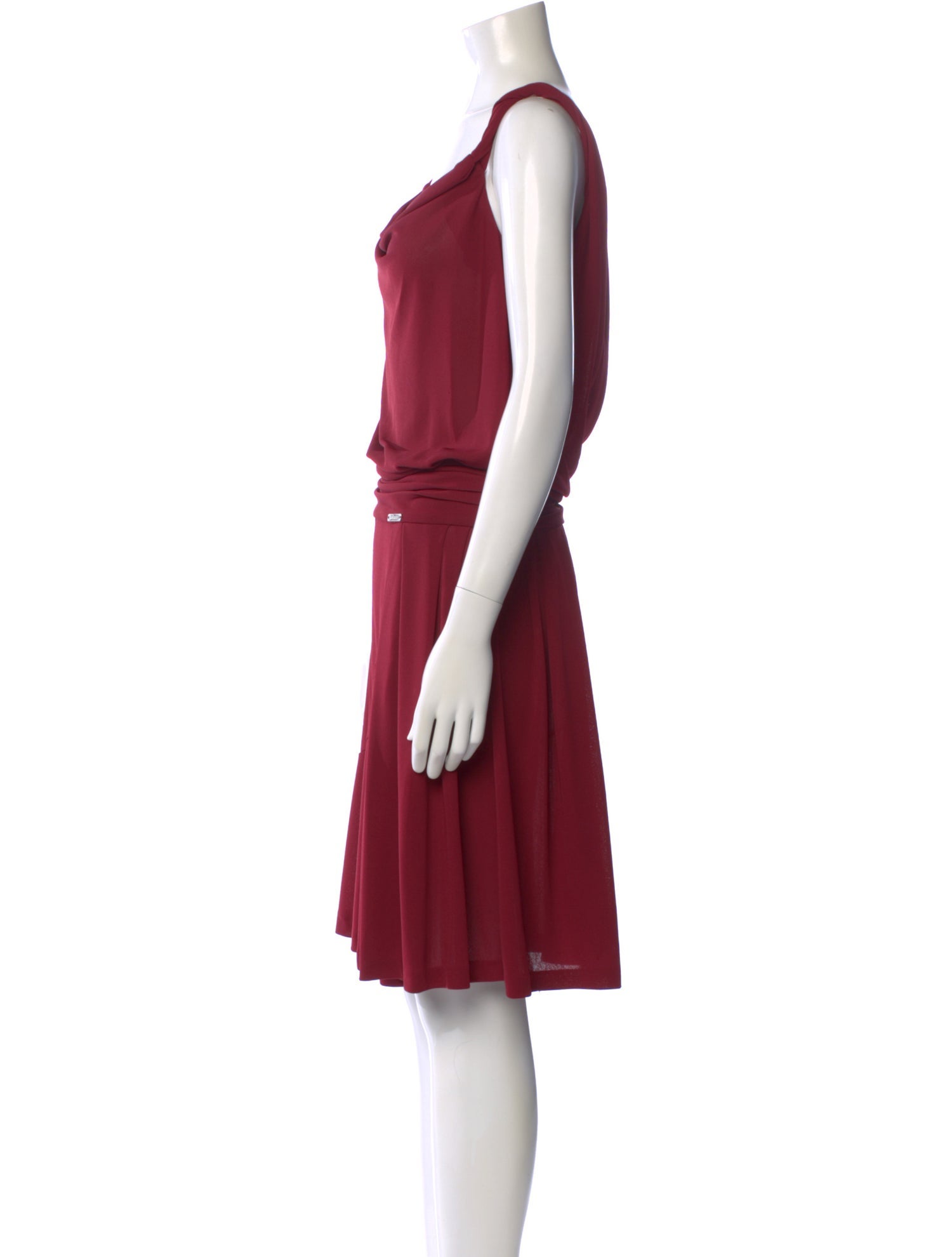 Galliano Cowl Neck Midi Length Dress