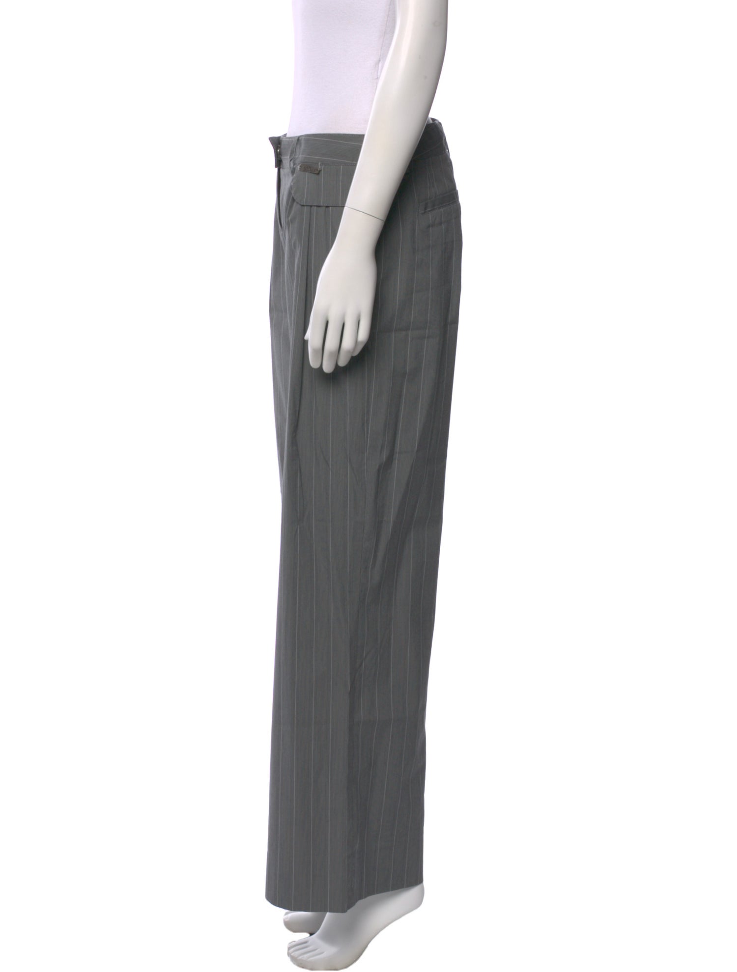 Galliano Striped Wide Leg Pants