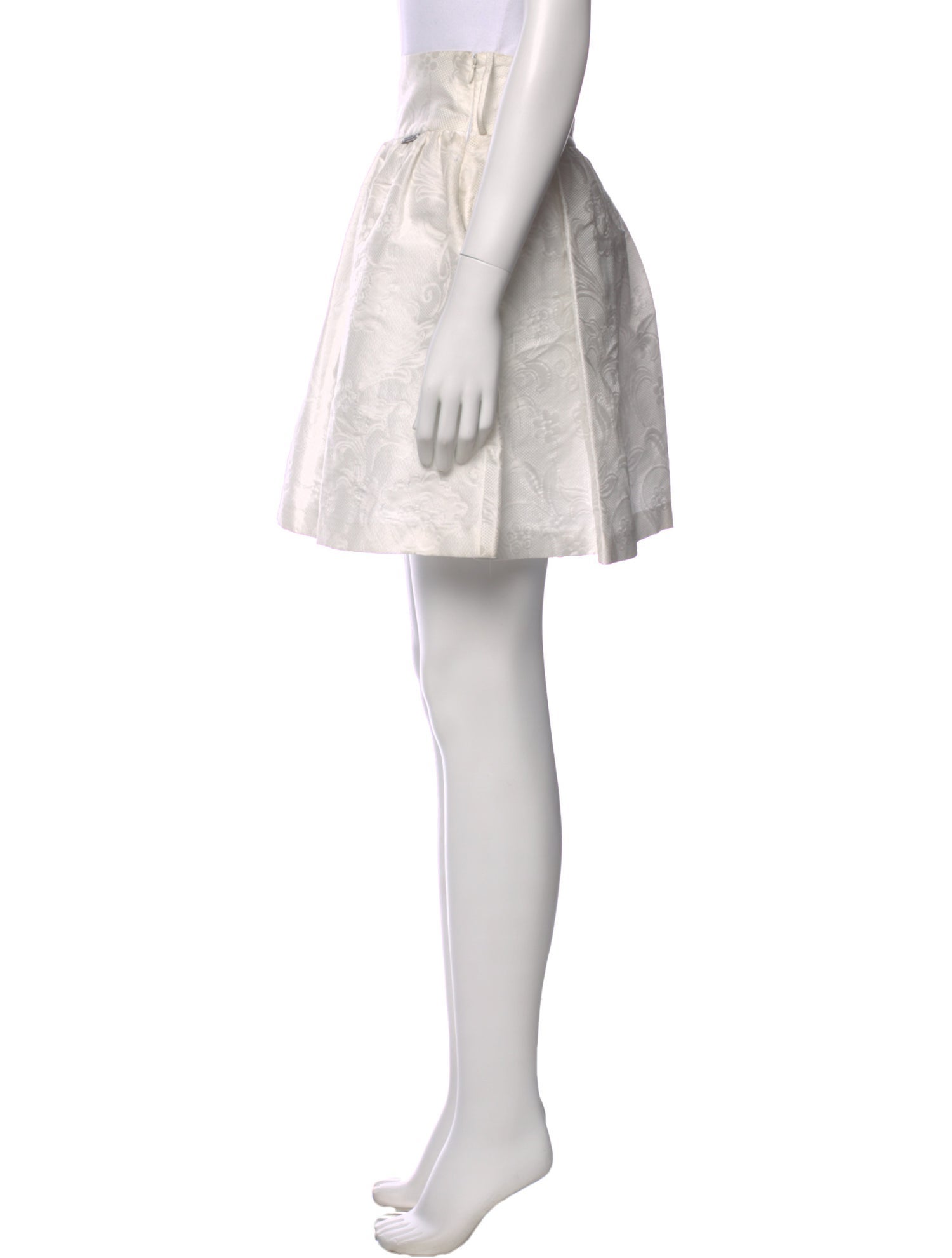Galliano Floral Print Mini Skirt