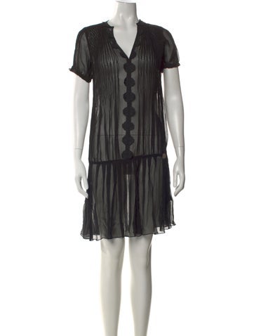 Pre-owned Galliano Vintage Knee-length Dress In Black