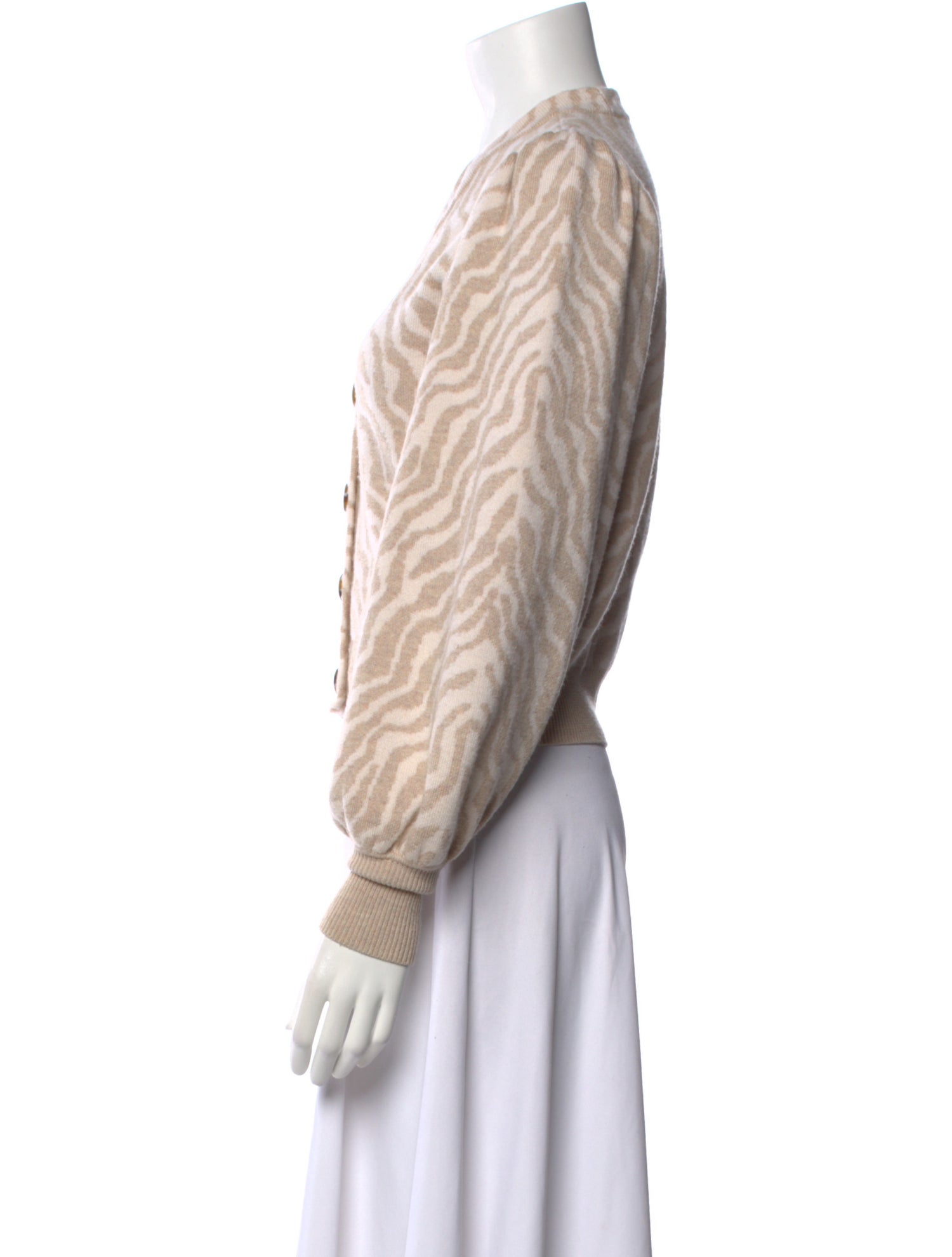 Garrett Leight x Ulla Johnson Merino Wool Animal Print Sweater