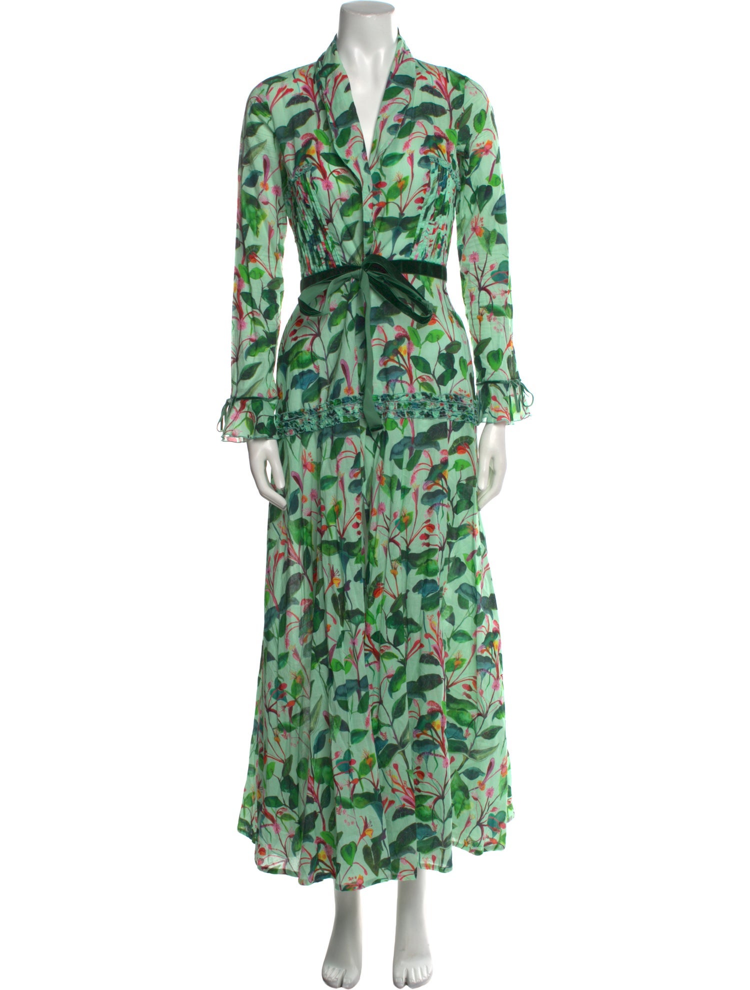 GALANTHYA Floral Print Long Dress