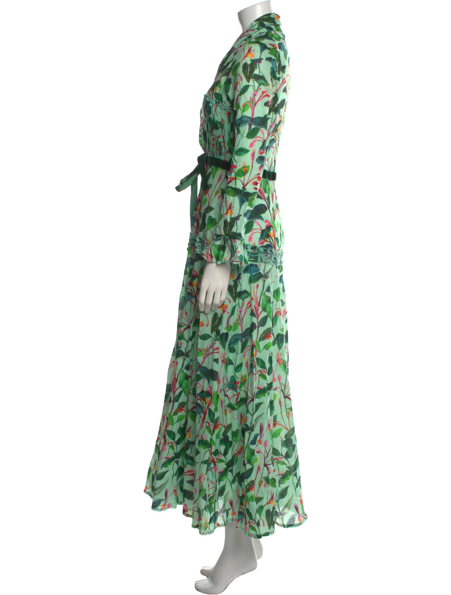 GALANTHYA Floral Print Long Dress
